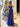 Two Pieces Strapless Bodice Ball Gown Long Prom Dress - Royal Blue