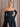Removable Handmade Flower Strapless A-Line Prom Dress - Black