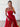 Removable Handmade Flower Strapless A-Line Prom Dress - Red