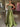 Luxury Two-Piece Sequin Top Satin Skirt Long Prom Dress - Green