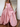 Derachable Hand Made Floral Bodice Ball Gown Prom Dress - Pink
