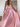 Derachable Hand Made Floral Bodice Ball Gown Prom Dress - Pink