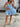 Luxury Crystal Boned Shoulder Bows Mini Ball Gown Prom Dress - Baby Blue