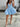 Luxury Crystal Boned Shoulder Bows Mini Ball Gown Prom Dress - Baby Blue