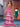 Pleated High Low Tiered Ball Gown Prom Dress - Desert Rose