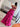 Cut Side Cross Pleated Ruffle Ball Gown Prom Dress - Fuchsia