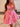 Hand Made Flower Illusion Boned Mini Ball Gown Prom Dress - Blush Pink