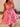 Hand Made Flower Illusion Boned Mini Ball Gown Prom Dress - Blush Pink