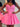 Layered Satin Ball Gown Mini Prom Dress - Hot Pink