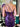 Hand Made Floral Satin Sheath Mini Prom Dress - Grape