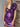 Hand Made Floral Satin Sheath Mini Prom Dress - Grape