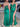 Deep V Neck Boned Mermaid Prom Dress With Slit - Emerald Green