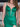 Deep V Neck Boned Mermaid Prom Dress With Slit - Emerald Green