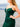 Deep V Neck Boned Mini Prom Dress Backless - Emerald Green