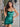 Sheer Bodice Boned Crystal Mini Prom Dress - Turquoise