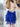 Backless Satin Mini Prom Dress With Ruffle - Royal Blue