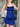 Backless Satin Mini Prom Dress With Ruffle - Royal Blue
