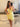 Beaded Deep V-Neck Spaghetti Strap Satin Mini Prom Dress - Yellow