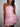 Pleated Satin Mini Prom Cocktail Dress With Bow - Blush Pink
