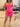 Boned Bodice Pleates Satin Mini Prom Dress - Hot Pink
