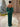 Detachable Sleeves Crystal Long Prom Dress - Emerald Green