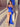 Crystal Ruched Sheath Long Prom Dress With Split - Royal Blue