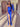 Crystal Ruched Sheath Long Prom Dress With Split - Royal Blue