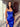Crystal Ruched Sheath Long Prom Dress With Split - Royal Blue