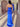 Crystal Ruched Sheath Long Prom Dress With Split - Royal Blue