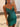 Crystal Lace Embroidery V Neck Sheath Mini Prom Dress Backless - Emerald Green