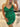 V-Neck Satin Sheath Mini Prom Dress - Emerald Green