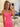 V-Neck Crystal Sheath Mini Prom Dress-Hot Pink