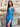 Luxury Hot Fix Deep V-Neck Spaghetti Strap Mermaid Prom Dress - Blue