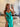 Bow Deep V-Neck Sparkly Mermaid Prom Dress - Turquoise