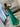 Bow Deep V-Neck Sparkly Mermaid Prom Dress - Turquoise