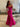 Crystal Boned Off Shoulder Mermaid Prom Dress - Fuchsia