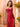 Hot Fix Bodice Strapless Mermaid Evening Dress With Slit - Red