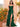 Boned Bodice Strapless Mermaid Prom Dress With Ruffle - Emerald Green