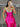 Sparkly Sweetheart Slit Mermaid Long Prom Dress With Drop - Hot Pink