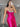 Sparkly Sweetheart Slit Mermaid Long Prom Dress With Drop - Hot Pink