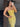 Strapless Ruched Bust Mermaid Long Prom Dress - Yellow