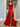 Sparkly Lace Boned Mermaid Prom Dress With Ruffle - Red