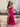 Crystal Bodice Mermaid Prom Dress With Slit - Hot Pink