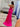 Crystal Bodice Mermaid Prom Dress With Slit - Hot Pink