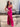 Crystal Bodice Mermaid Prom Dress With Slit - Hot Pink