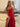 Luxury Crystal Ruffle Mermaid Prom Dress - Red