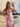Big Bow Flower Embroidery Mermaid Prom Dress With Split - Pink Floral