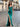 Bodice Split Sparkly Lace Mermaid Long Prom Dress - Turquoise