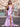 Bow Waist Spaghetti Strap Ruffle Mermaid Prom Dress With Slit - Lilac