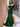 Off Shoulder Mermaid Prom Dress Long With Split - Emerald Green